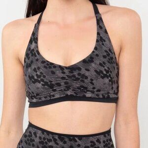 Splits59 Bruna airweight sports bra in black‎ animal